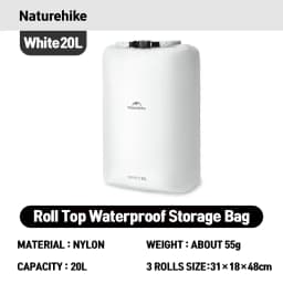Naturehike Rolled Storage Bag Outdoor Travel Hiking Lightweight Waterproof Vacuum Compression Dispenser Bags Portable Organizer