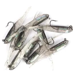 5/10/20Pcs Soft Lure 7cm/6g Split Tail Lead Fish Swimbaits with Hooks Silicone Artificial Fishing Bait for Saltwater