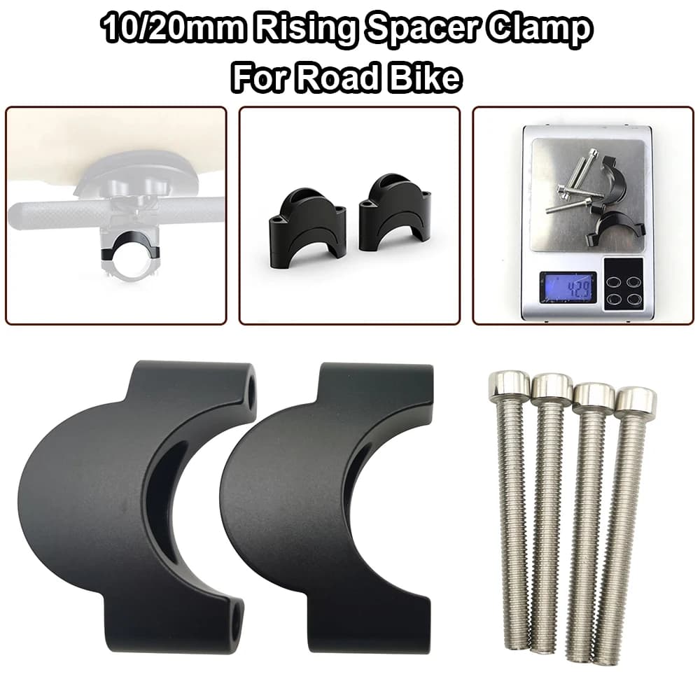 Bicycle Rest Bar Riser Spacers For TT Handlebar Parts 31.8mm 10/20mm Rising Spacer Clamp Road Bike Accessories