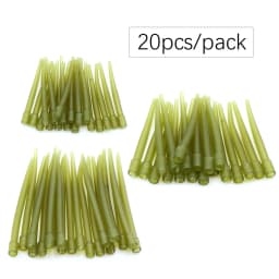 20pcs Carp Fishing Accessories Hair Rig Hooklink Anti Tangle Sleeve Rubber Tubing For Carp Rig Swivels Fishing Sleeve End Tackle