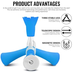 Caiton 4PCS Triangle Golf Tees 1.99in & 2.38in, Adjustable Mother-Child Design, Ball Marker Holder, 2 Styles, Long Drive Use