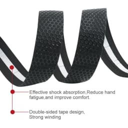 PCycling EVA Honeycomb Road Bicycle Handlebar Tape 2 Rolls 200cm x 3cm Textured Adhesive Bar Wrap with Bar End Plugs Cycling Set