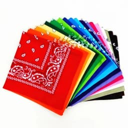 1/10pcs Fashion Hip Hop 100% Cotton Bandana Square Scarf 55cm*55cm Black Red Paisley Headband Printed For Women/Men/Boys/Girls