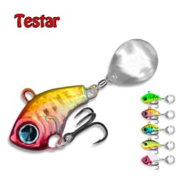 Testar Fishing Lures 5g 7g 10g 15g 20g Rotating Metal VIB Vibration Spinner Spoon Ice Fishing Jigs Trout Winter Fishing Baits