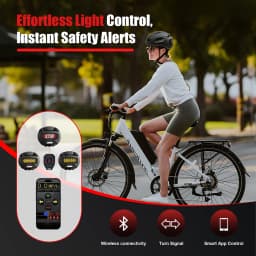 SLSHINING LED Bike Helmet with LED Display Screen Taillight Smart APP Control Bicycle Helmet Road MTB Cycling Helmets