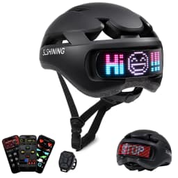 SLSHINING LED Bike Helmet with LED Display Screen Taillight Smart APP Control Bicycle Helmet Road MTB Cycling Helmets