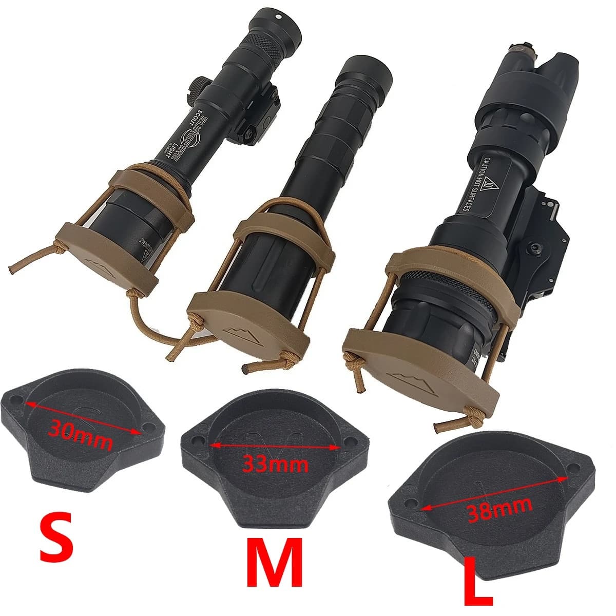 Flashlight Protective Cover Airsoft Tactical Light Front Lens Cap For SureFire M300 M600 M952V M951 Mod Scout Light Protector