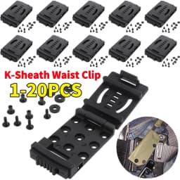 1-20Pcs K Sheath Kydex Waist Belt Clip Hunting Knife Scabbard Kit Tek Lok Belt Clamp Belt Mag Gun Holster Waist Back Clips