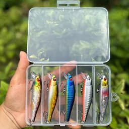 5PCS/BOX Minnow Fishing Lure Artificial Hard Bait Bionic 3D Eyes Floating Wobbler Crankbait Bass Trolling Fishing Tackle