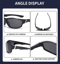 Okum Fashion Polarized Glasses UV400, Anti-UV, Anti-Glare, Strong Light, Suitable for Cycling, Driving, Fishing, Etc