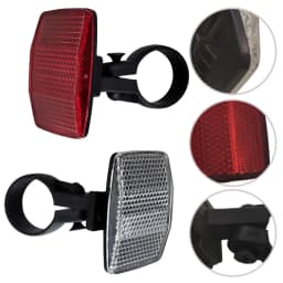 Bicycle Reflectors Front Rear Warning Light Safety Lens Fits 31.8mm Handlebar Seatpost For MTB Bike Bicycle Accessorie