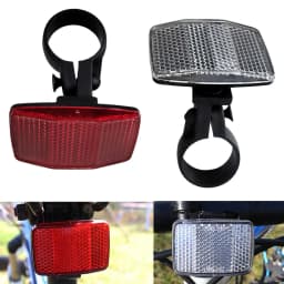 Bicycle Reflectors Front Rear Warning Light Safety Lens Fits 31.8mm Handlebar Seatpost For MTB Bike Bicycle Accessorie