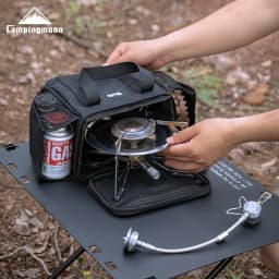 CAMPINGMOON BKXD-5F-B Small Card Stove Gas Tank Bag Camping Coffee Equipment Storage Bag Multi purpose Expansion Bag