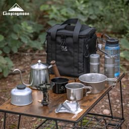 CAMPINGMOON BKXD-5F-B Small Card Stove Gas Tank Bag Camping Coffee Equipment Storage Bag Multi purpose Expansion Bag