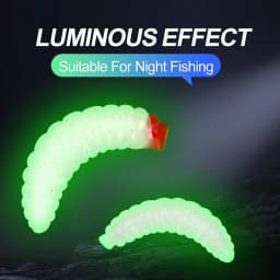 WEIHE 5Colors Artificial Soft Lure Combo Mini Mealworm Lure Kit Maggot Bait Freshwater Saltwater Wobbler Pesca Lures Box