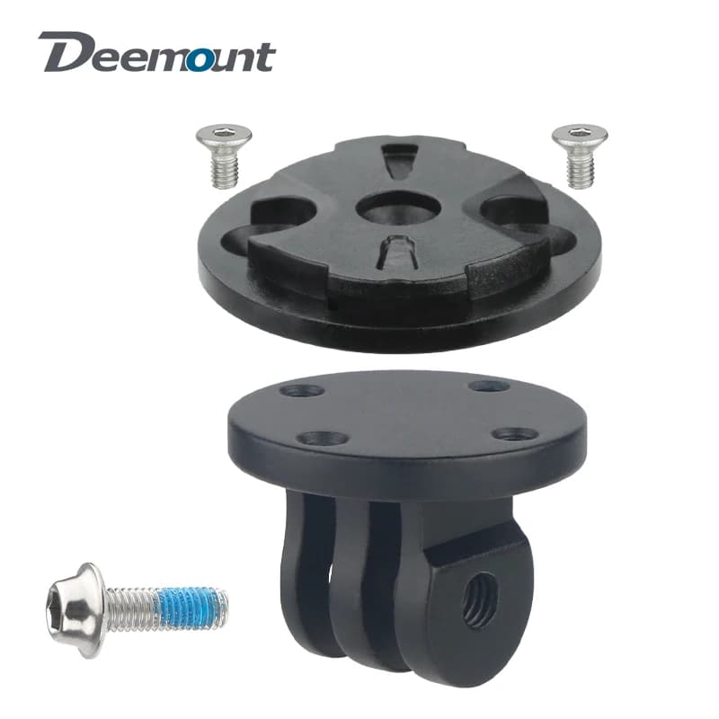 Deemount Bicycle Direction Switchable Computer Stand Adaptor with Garmin Concave Female Base Optional Quick Release Gopro Mount