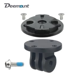 Deemount Bicycle Direction Switchable Computer Stand Adaptor with Garmin Concave Female Base Optional Quick Release Gopro Mount