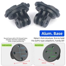 Deemount Bicycle Direction Switchable Computer Stand Adaptor with Garmin Concave Female Base Optional Quick Release Gopro Mount