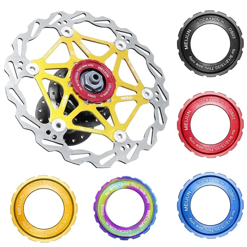 1PC Bicycle Center Lock Disc Brake Hub Lockring Front Rear 9 12 15 20mm Axle Middle CenterLock Cover Ring Cycling Accessories