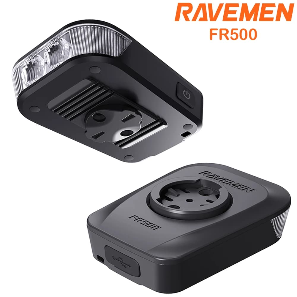 RAVEMEN FR500 Bike Headlight For Garmin Wahoo XOSS IGPSPORT Magene GPS Rechargeable Bike Light Daytime Safety Night illumination