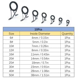 9KM Fishing Rod Guide 8~120Pcs Spinning Rod Repair Kit Stainless Steel Casting Rod Building Ceramics Ring Rod Replacement Set