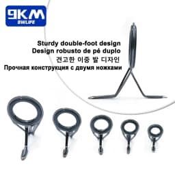 9KM Fishing Rod Guide 8~120Pcs Spinning Rod Repair Kit Stainless Steel Casting Rod Building Ceramics Ring Rod Replacement Set