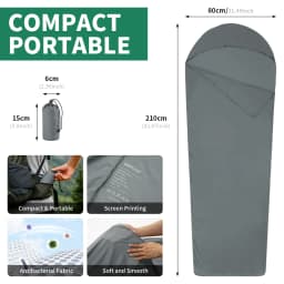 MAPLEAF Sleeping Bag Liner Camping Sheet Outdoor Travel Hiking Camping Sleeping Bag Lightweight Portable Summer Sleeping Bag
