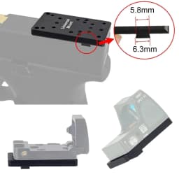 Universal G17 Mount Rear Sight Plate Mount Base Adapter For Glock 17 19 G17 G19 Fit RM VISM VISM-PRO M1 M2 Red Dot Sight