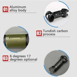 Toseek MTB Handlebar Stem 31.8mm 6/17 Degree Bike Power Aluminum Tundish Carbon Mountain Bike Stem Bicycle Table Cycling Parts