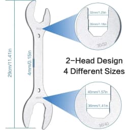 30/32/36/40mm Universal Multi-Size Spanner Bike Headset Wrench Tool for Bicycle Scooter Repair