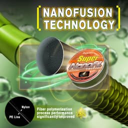 ZUKIBO Nanofil Crystal Unifilament Fishing Line Green Smooth Thin Line Abrasion Resistant Zero Memory for Spinning Reels