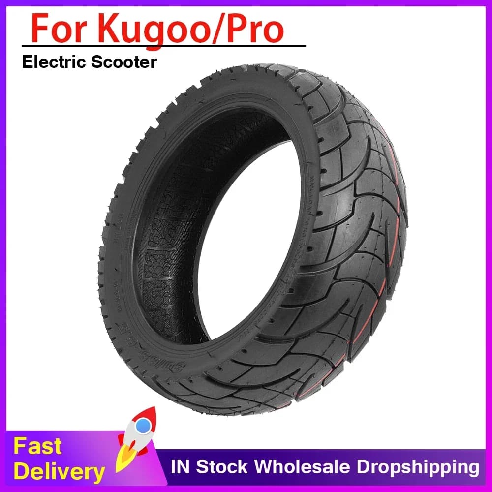 80/65-6.5 Off-road Tubeless Tire for Kugoo/Pro Balance Car 255x80 Tyre Replacement Electric Scooter 10 Inch Anti-Explosion Tire