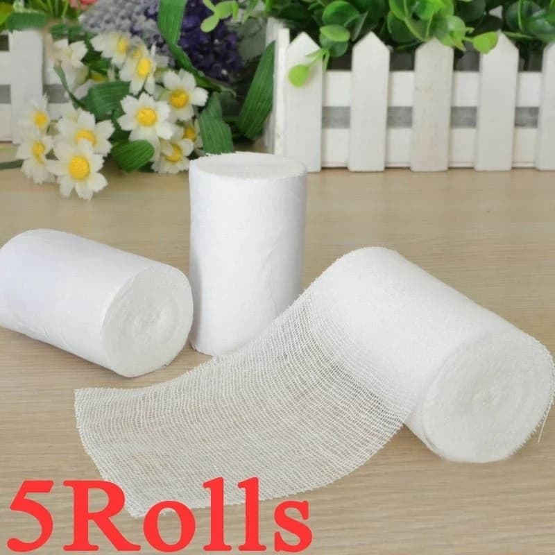 5 Rolls Elastic Gauze Bandage Finger Joints Wrap Sports Care Athletic Supporter Physical Therapy Equipment Wholesale