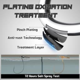 9KM 30Pcs Drop Shot Hooks with Swivels Ewg Bass Fishing Hooks Worm Hook for Texas Rig High Carbon Steel