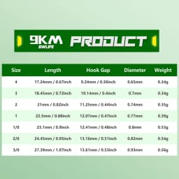 9KM 30Pcs Drop Shot Hooks with Swivels Ewg Bass Fishing Hooks Worm Hook for Texas Rig High Carbon Steel