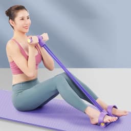6-Tube Resistance Band Multi Function Tension Rope Fitness Bands 6-Tube Elastic Yoga Pedal Puller For Sports Exercises At Gym