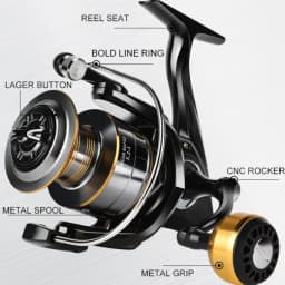Fishing Reel, 13BB Freshwater Fishing Reels, Ultra Smooth Powerful Saltwater Spinning Reel, 5.2:1 Gear Ratio Waterproof Reel