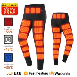 52 Areas New Heated Underwear Winter Thermal Underwear Women Men Heating Jacket Winter Accessories USB Electric Heating Clothes