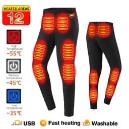 52 Areas New Heated Underwear Winter Thermal Underwear Women Men Heating Jacket Winter Accessories USB Electric Heating Clothes