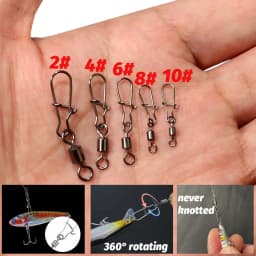 100pcs/box Swivel Snap Connector Pin Rolling Ring Fishing Tackle Buckle Hook Lure Kit Wire Connection 50pcs- 100pcs Bearing Gear