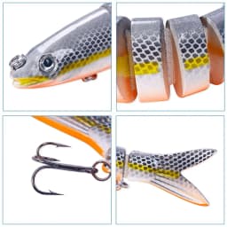 Multi Jointed Fishing Lure Slow Sinking Bionic Segmented Bait 13.4cm/18.6g Wobble Tackle for Freshwater Saltwater Pesca