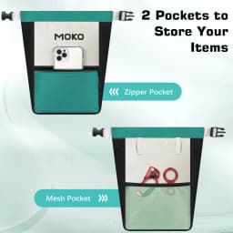 MoKo Chalk Bag for Rock Climbing Large Capacity Climbing Chalk Bag with Magnetic Snap and Zipper Pocket Portable Chalk Bucket