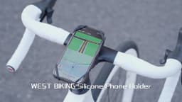 WEST BIKING Bicycle Cell Phone Holder Road Bike MTB Silicone Mobile Phone Holder Normal Shaped Handlebar Universal Accessories