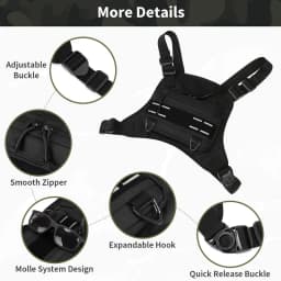 Outdoor Chest Bag For Men Front Rig Pouch Running Vest Phone Holder Tactical Sports Pack Hiking Fishing Molle Camping Backpack