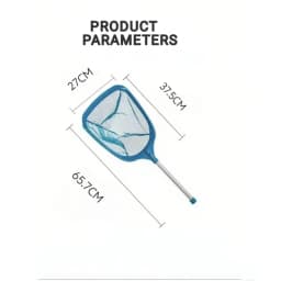 Metal Pole Pool Leaf Skimmer Net - Durable Rake for Fine Debris in Inground/Above Ground Pools, Spas, Hot Tubs