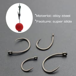 6pcs Carp Fishing Ready Tied Hair Rigs Alloy Steel Carp Fishing Hook Braided Line For Method Feeder Fishing Accessories Tackle