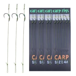 6pcs Carp Fishing Ready Tied Hair Rigs Alloy Steel Carp Fishing Hook Braided Line For Method Feeder Fishing Accessories Tackle