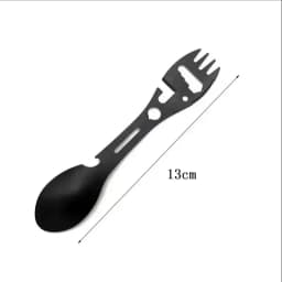 Camping Utensils Set Stainless Steel Outdoor Survival Gear 5 in 1 Tableware Travel Hiking Cutlery Fork Spoon Opener