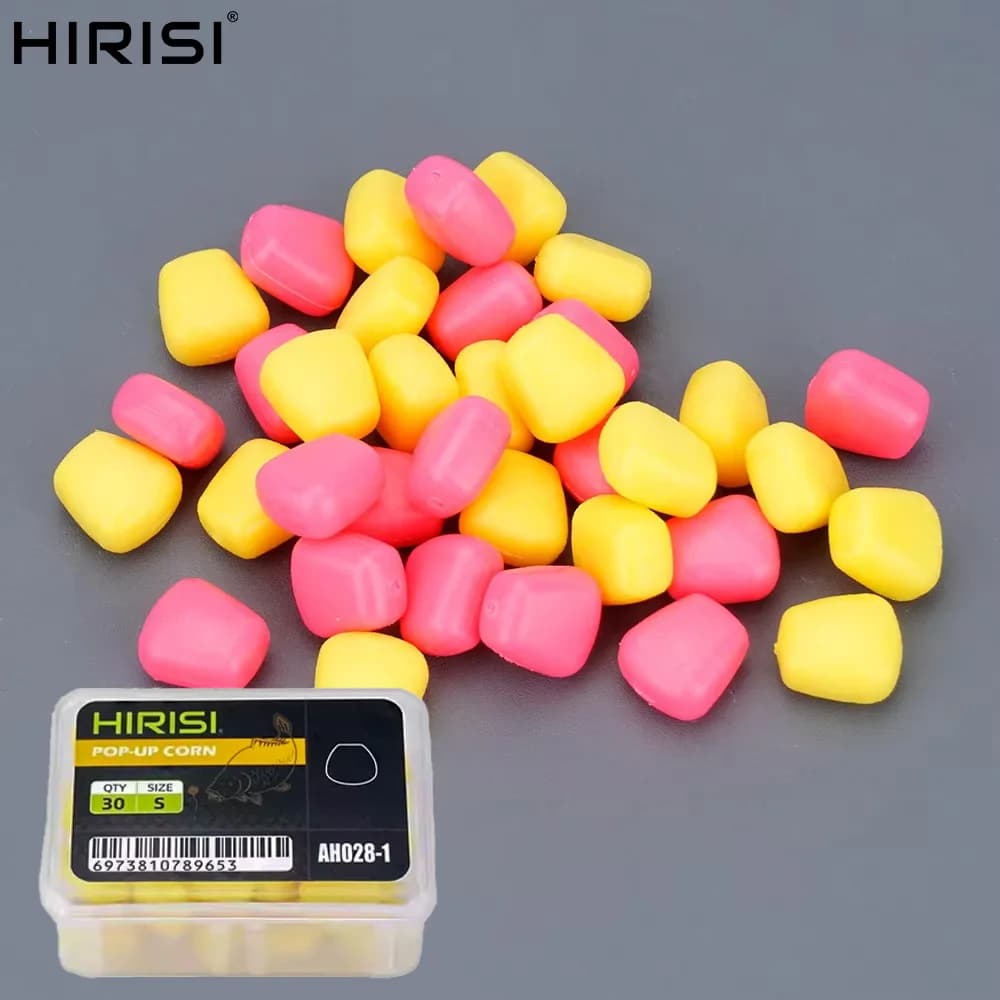 Hirisi 30 PCS Pop-Up Corn Carp Fishing Bait Soft Artificial Carp Baits Corn Fishing Lures Utility Fishing Accessories New AH028
