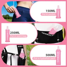 NEWBOLER 150/250/500ml Water Bottle TPU Collapsible Soft Flask Outdoor Sport Hiking Camping Running Portable Soft Water Bottle